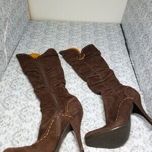 Vince Camuto brown suede high heel boot